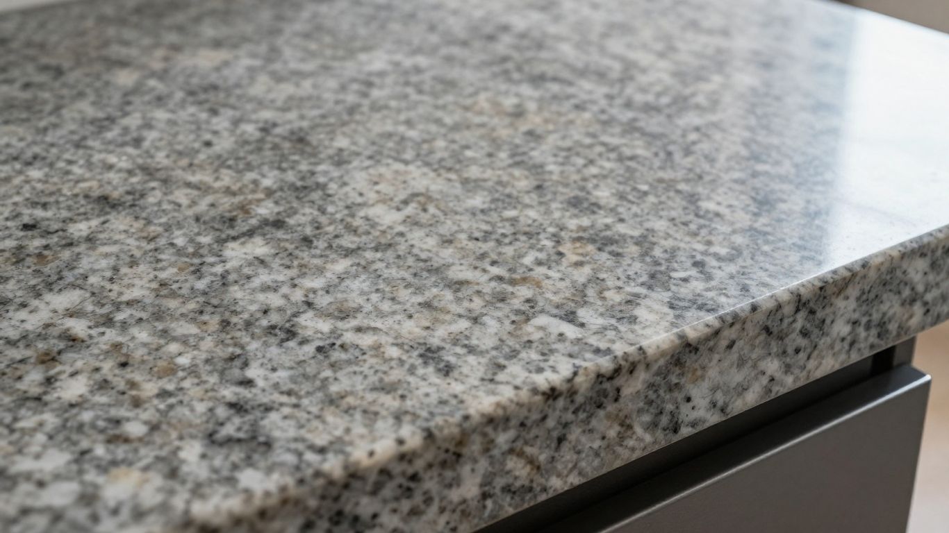 Polished granite worktop in a Sussex home.
