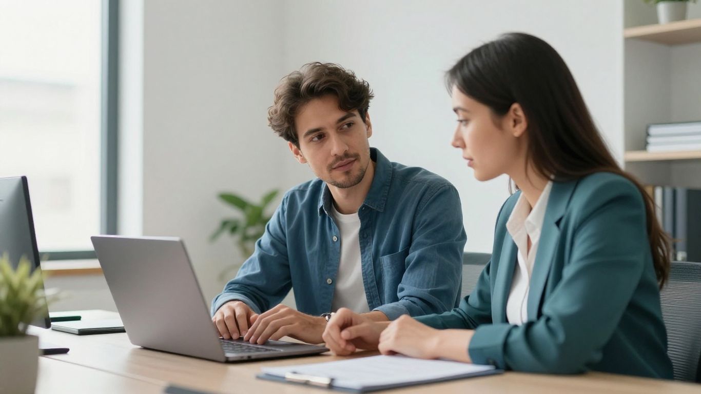 Recruitinggespräch in modernem Startup-Büro