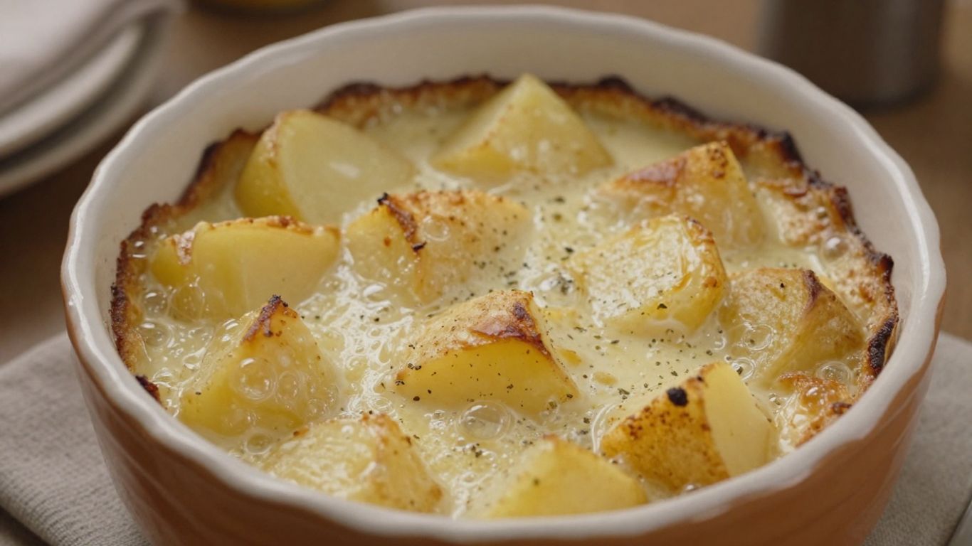 Aardappel ovenschotel met kruiden in een schaal