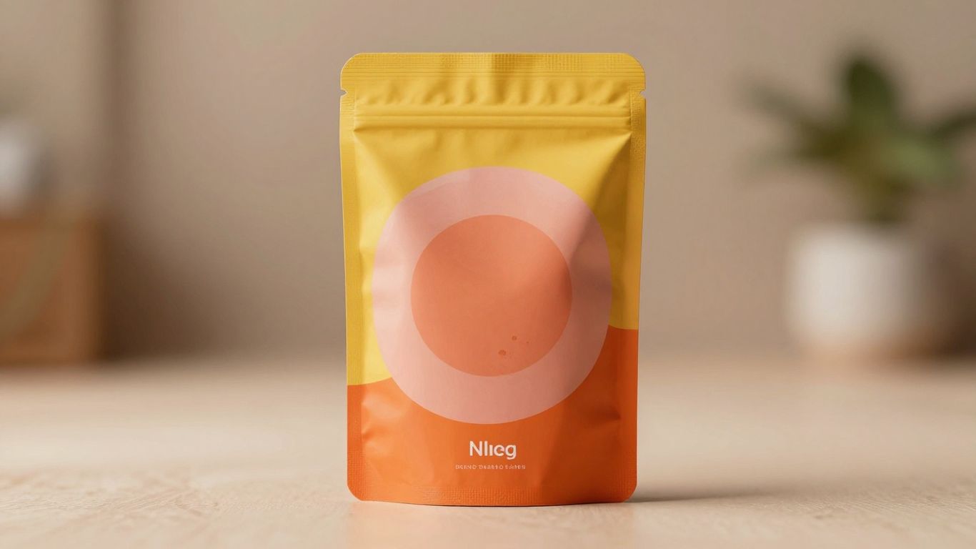 Modern product packaging design with premium texture and color.