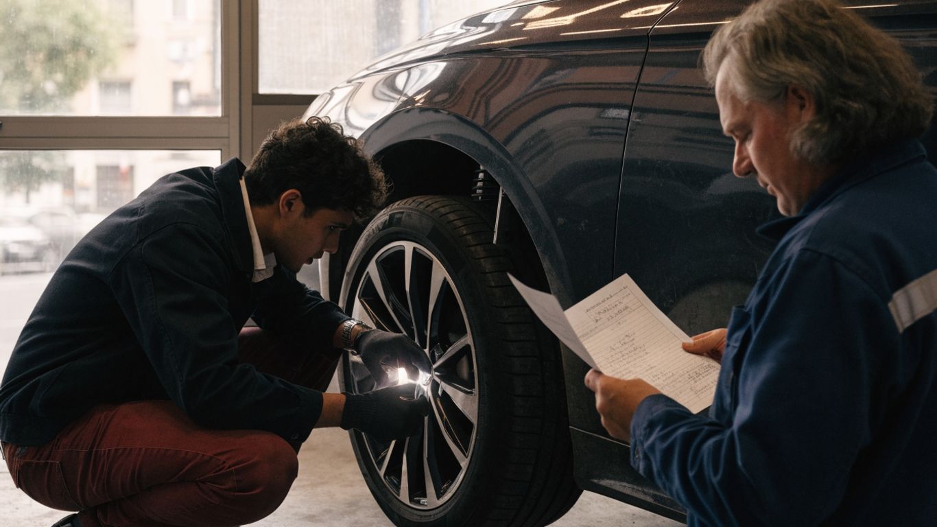 Audi being inspected in a Sydney workshop