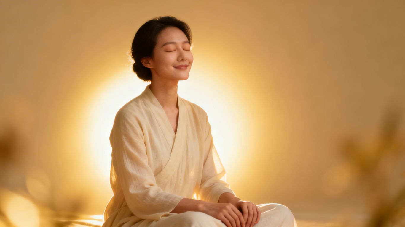 Person finding peace and energy after burnout.