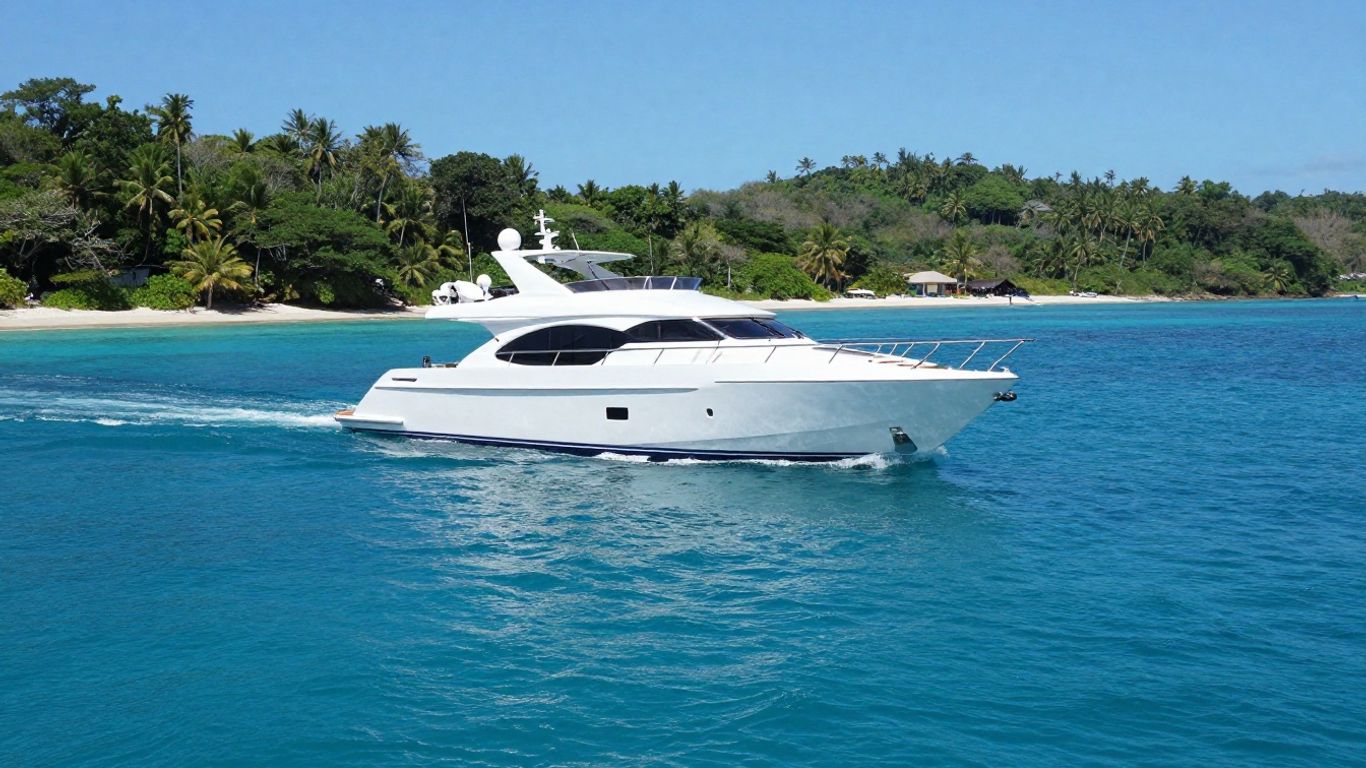 Luxury charter yacht sailing Costa Rican waters.