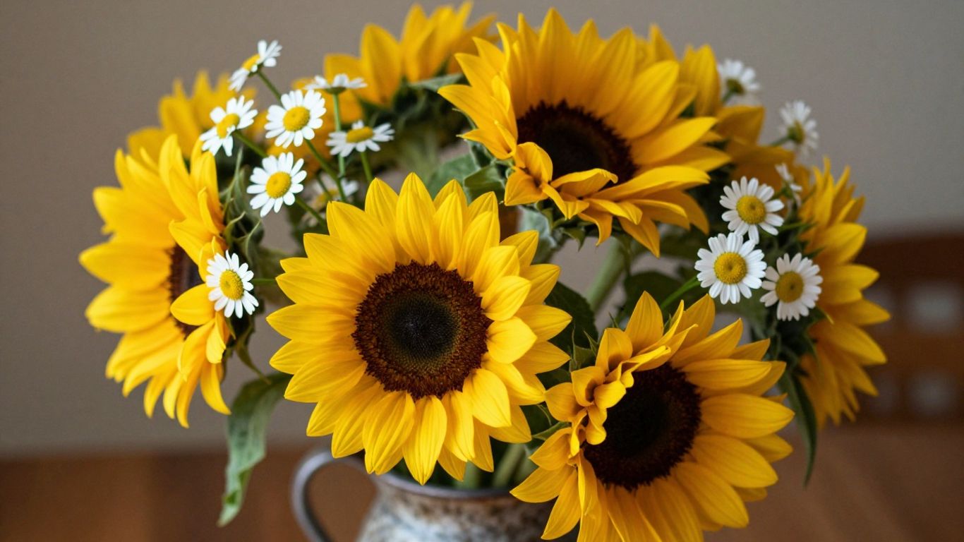 Bouquet of healing flowers for a sick mum.