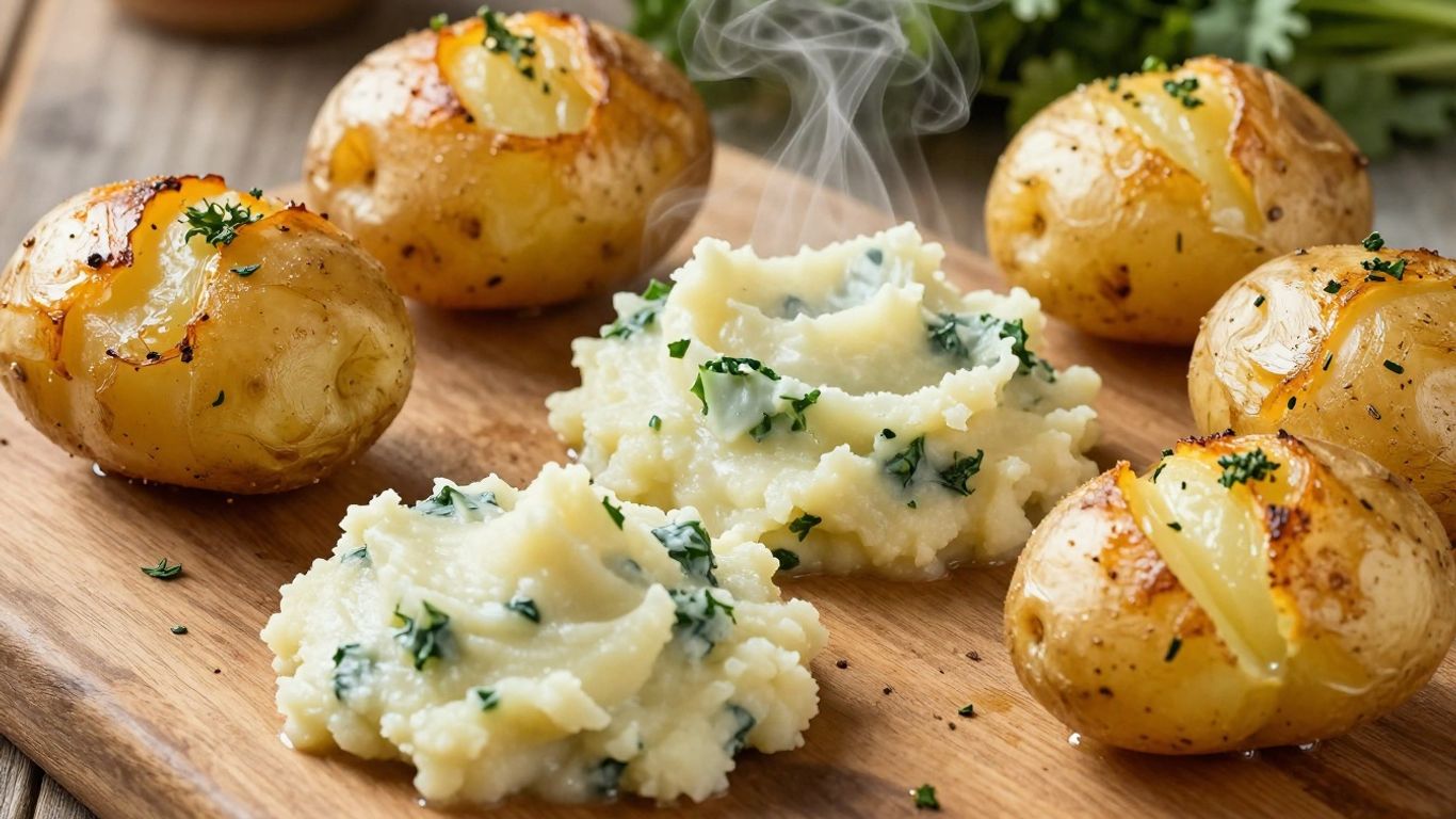 Gekookte biologische aardappelen, oven en stamppot