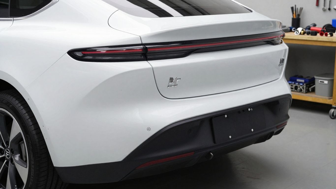 Tesla Model 3 with detachable tow receiver