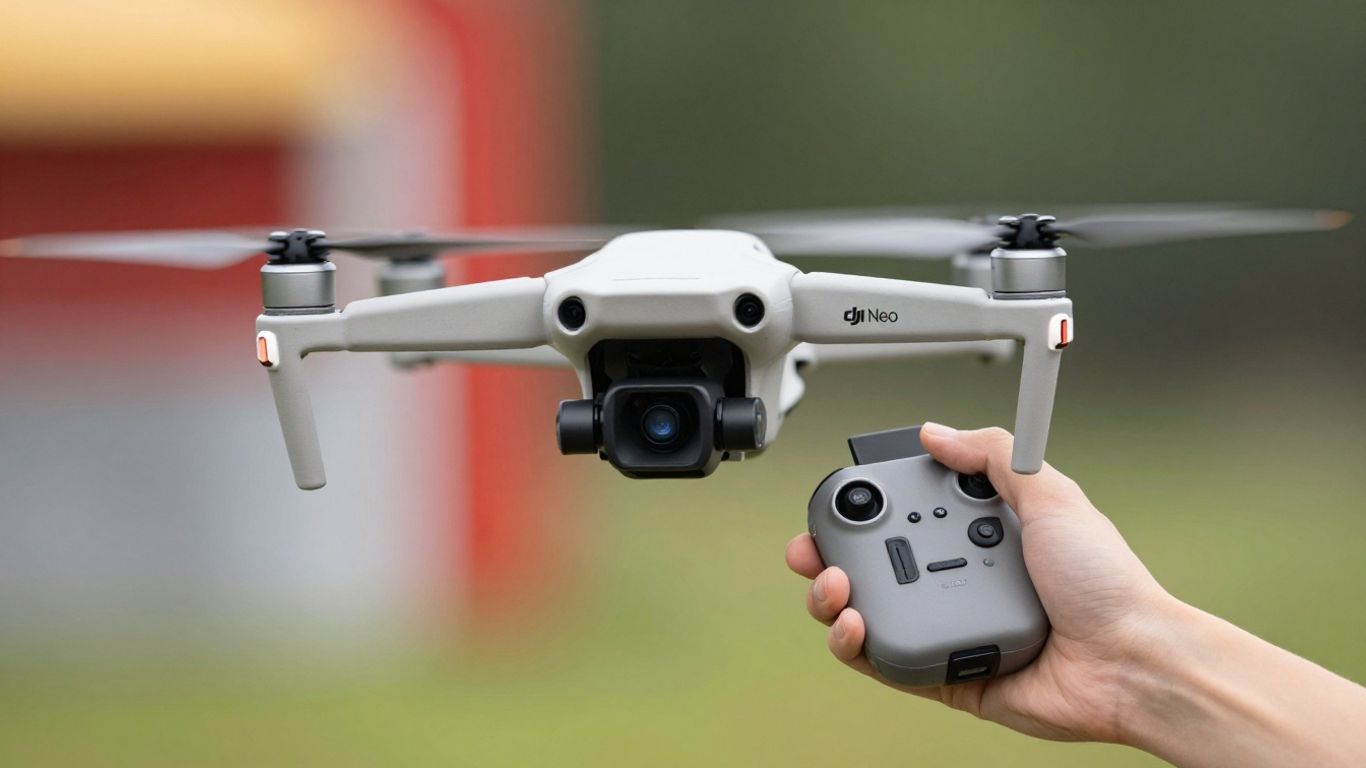 DJI Neo 2 Motion controller and drone in action.