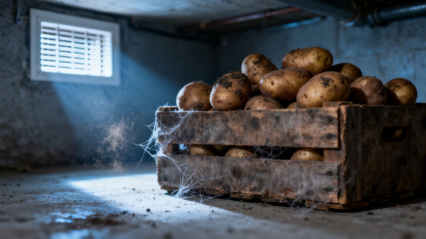 Natuurlijke opslag van aardappelen