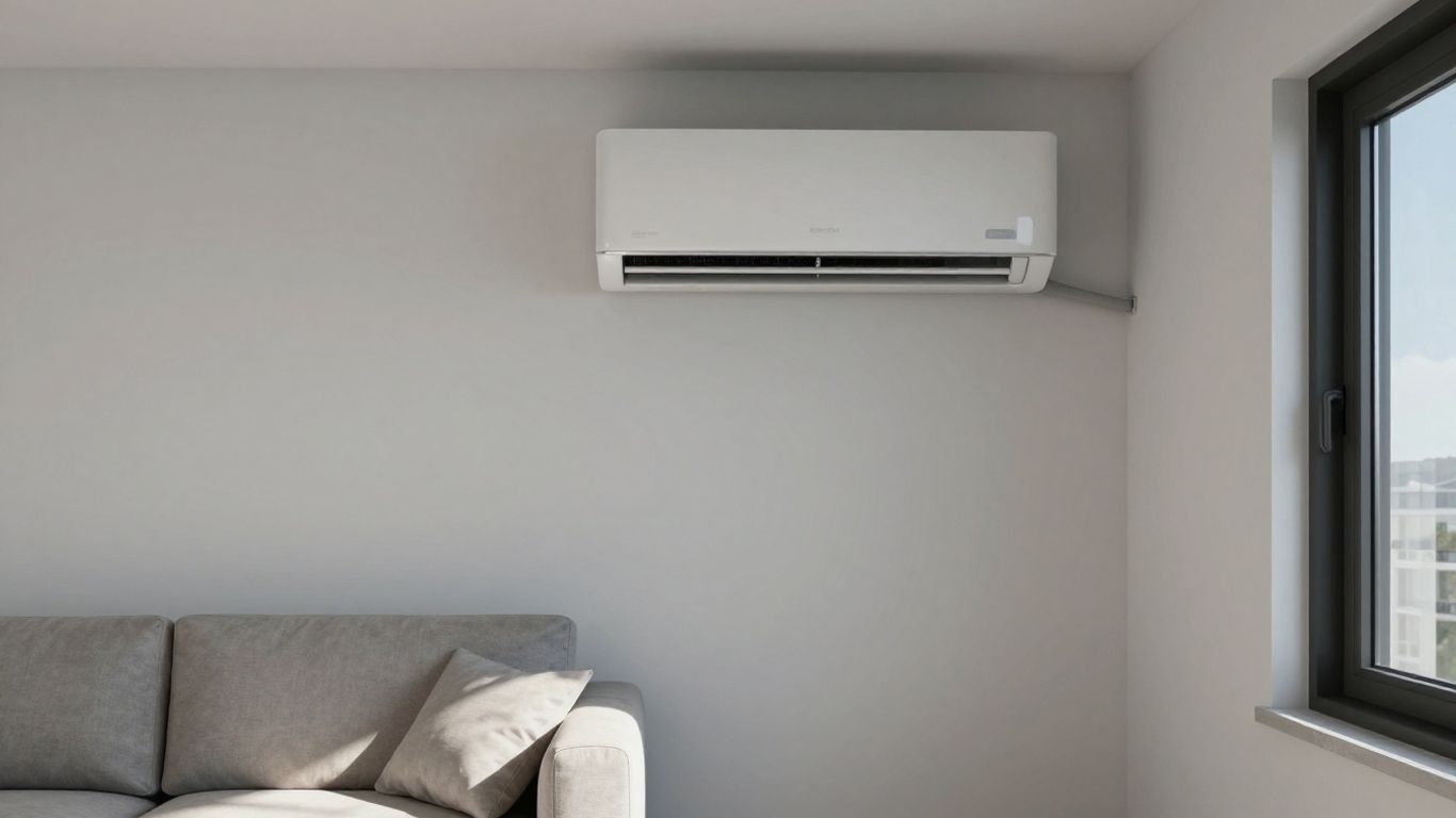 Climatisation intérieure sans unité extérieure visible.