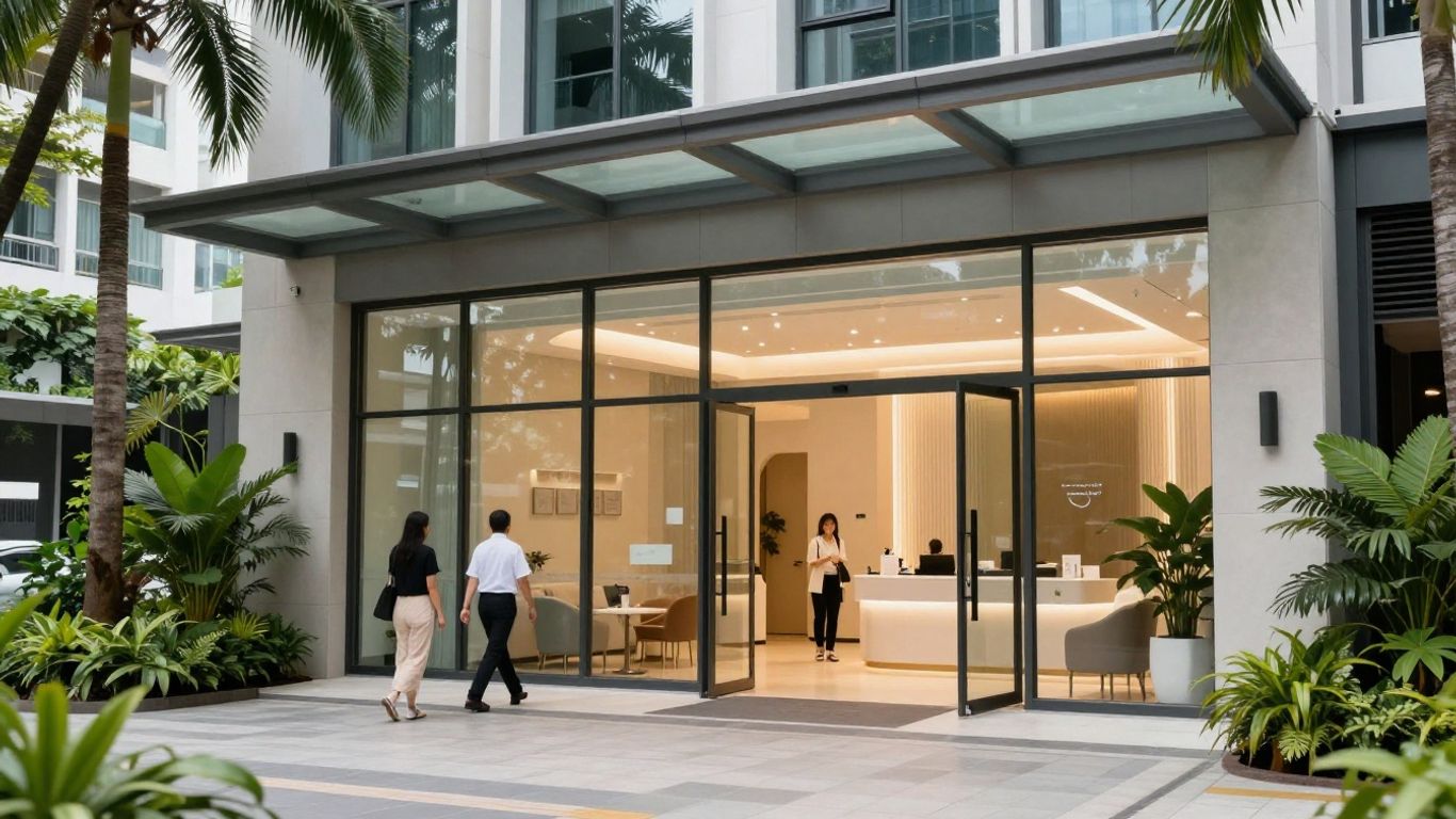 Singapore medspa exterior with welcoming reception