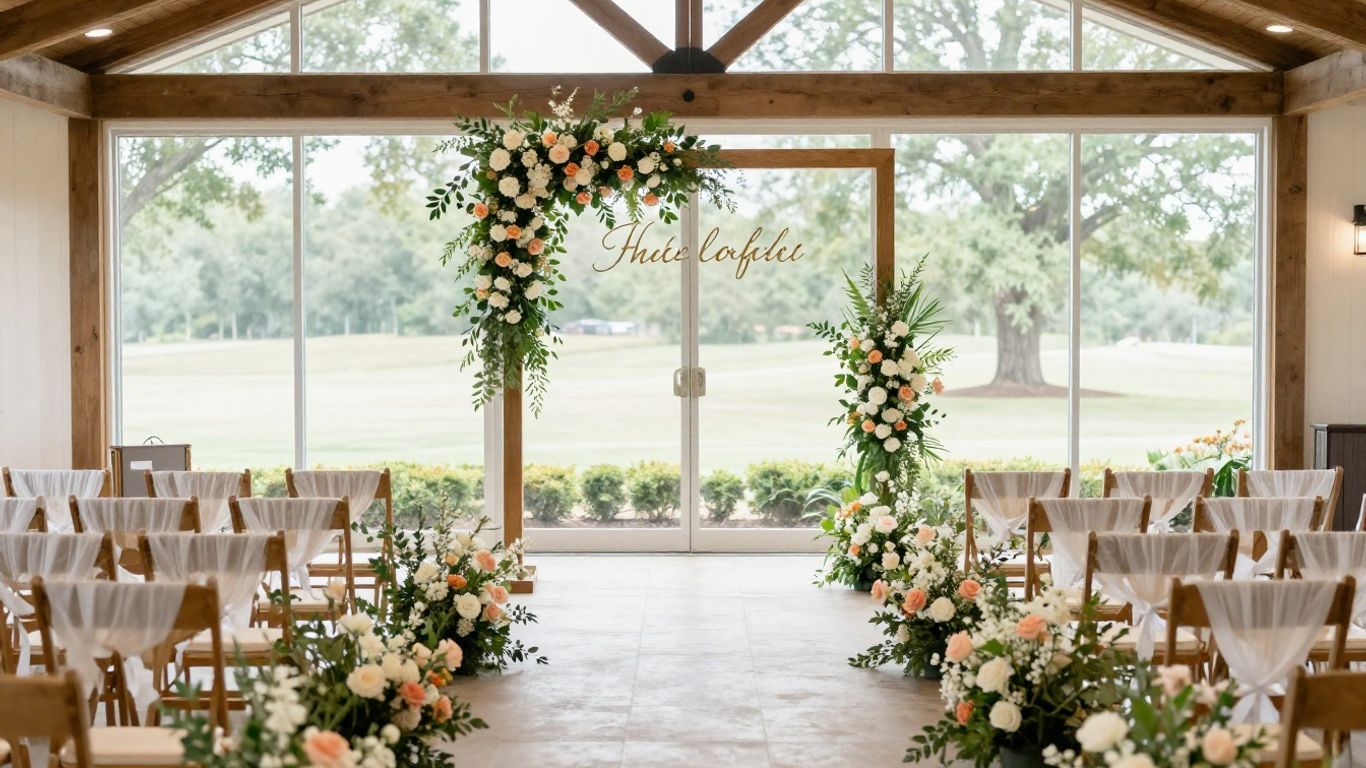 Intimate wedding venue in Addison, TX with elegant decor.