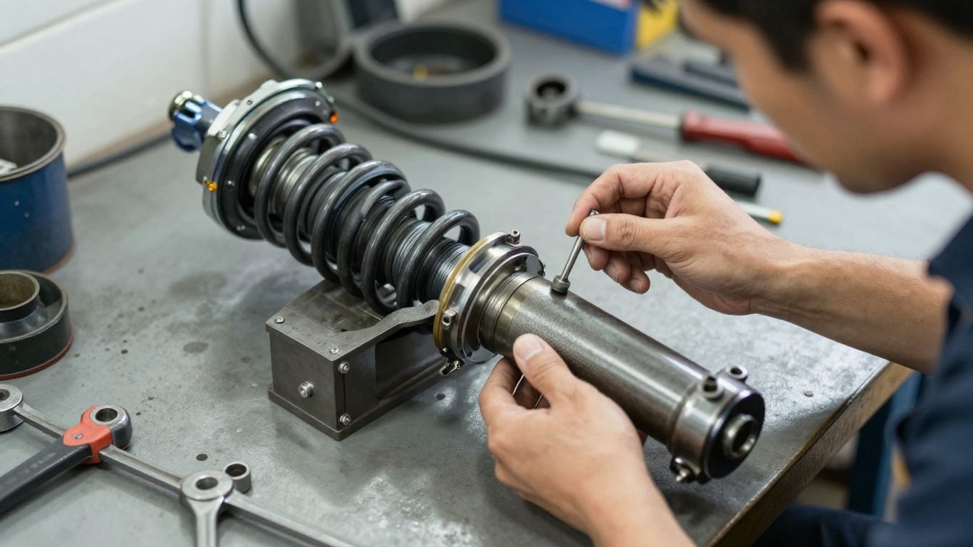 Mechanic inspecting Subaru Outback replacement component