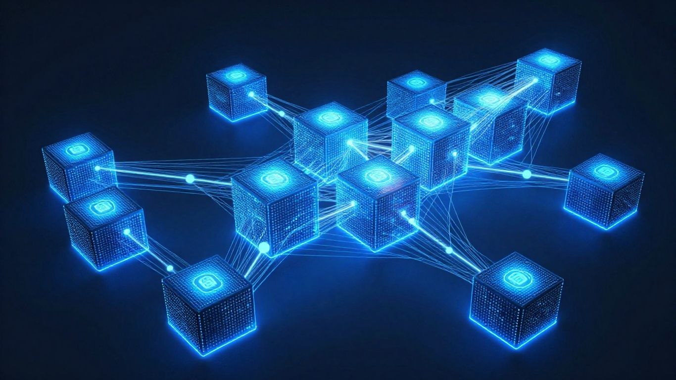 Blockchain network connecting global supply chains