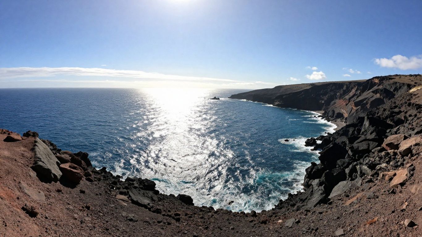 Panoramic view of the Mediterranean coastline