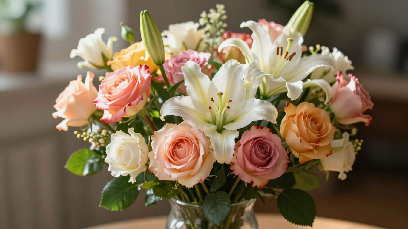 Beautiful bouquet of fresh flowers for same-day delivery.