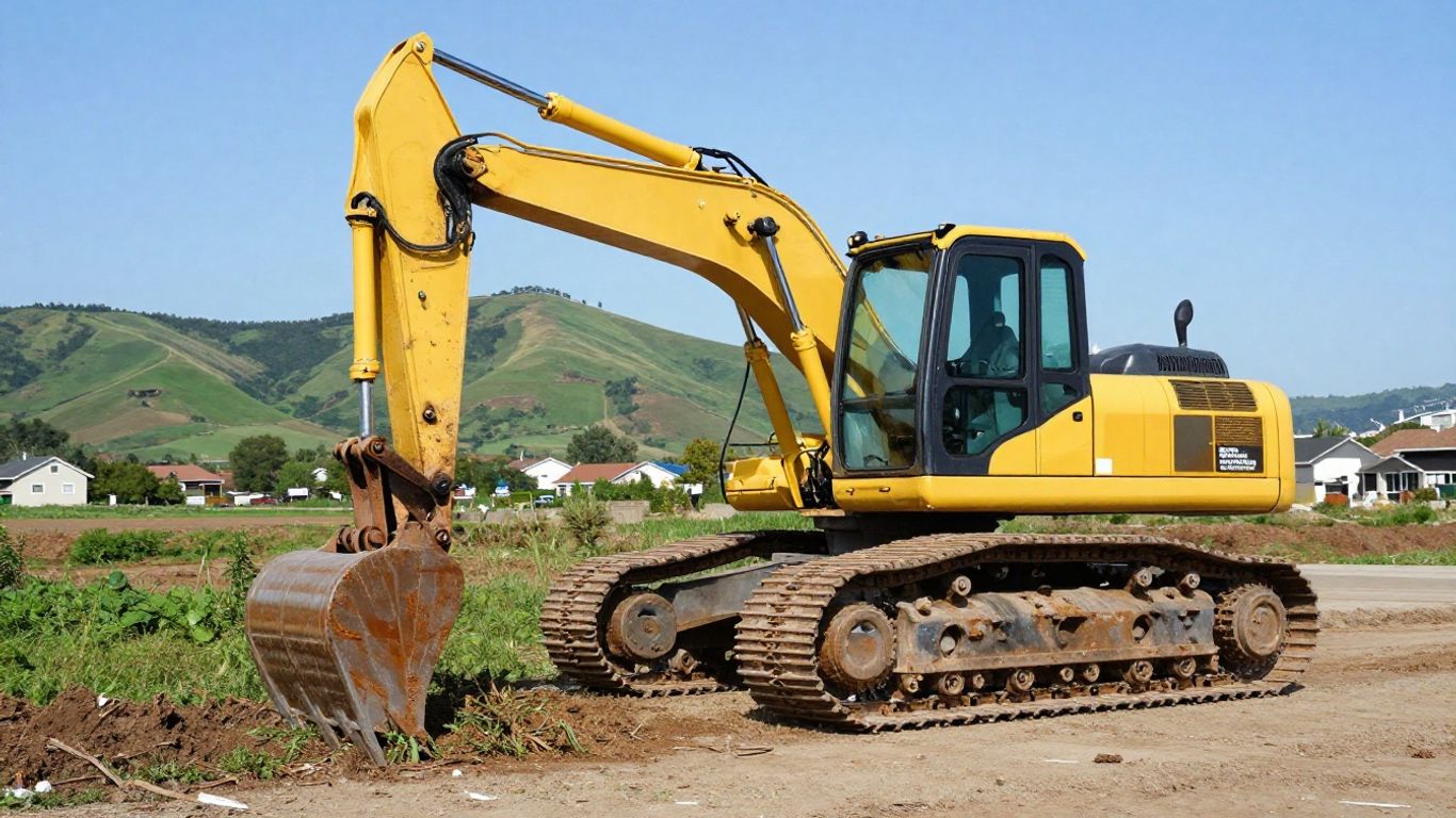 Heavy machinery clearing land accurately