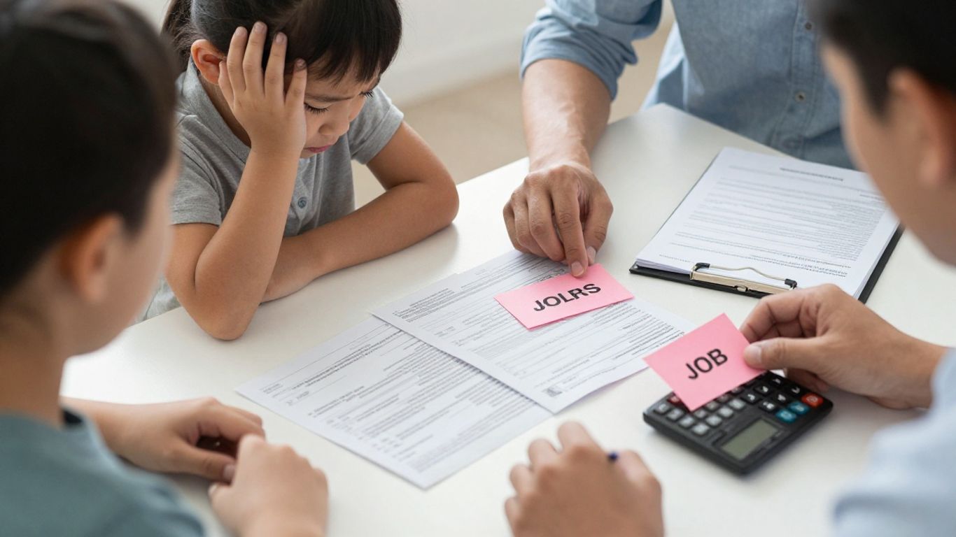 Familia preocupada por pérdida de empleo y facturas.