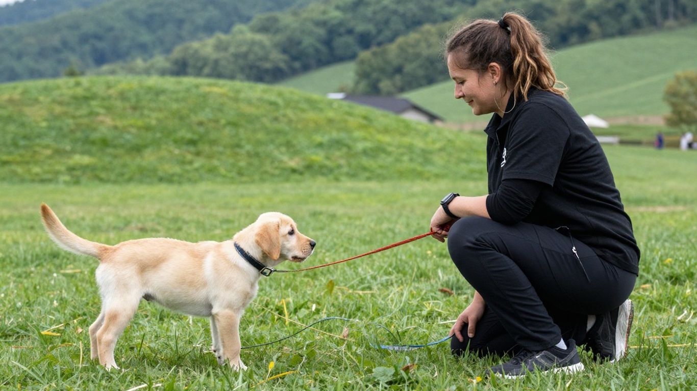 Puppy working on foundation skills