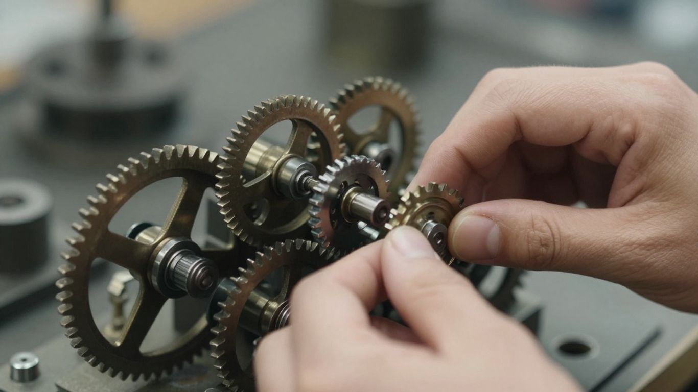 Gears and levers representing Amazon ACOS optimization.