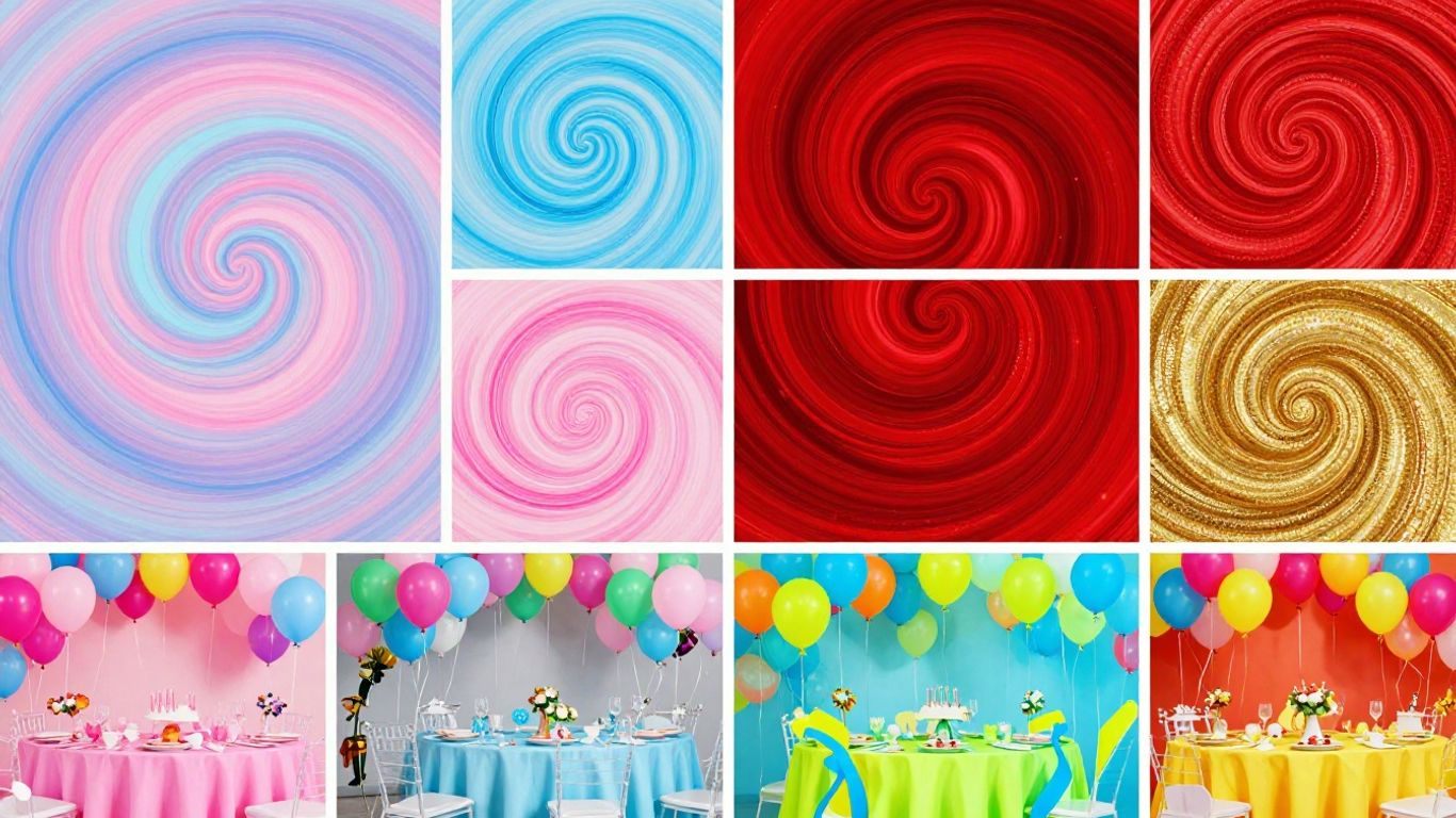 Colorful celebration palettes for parties and events.