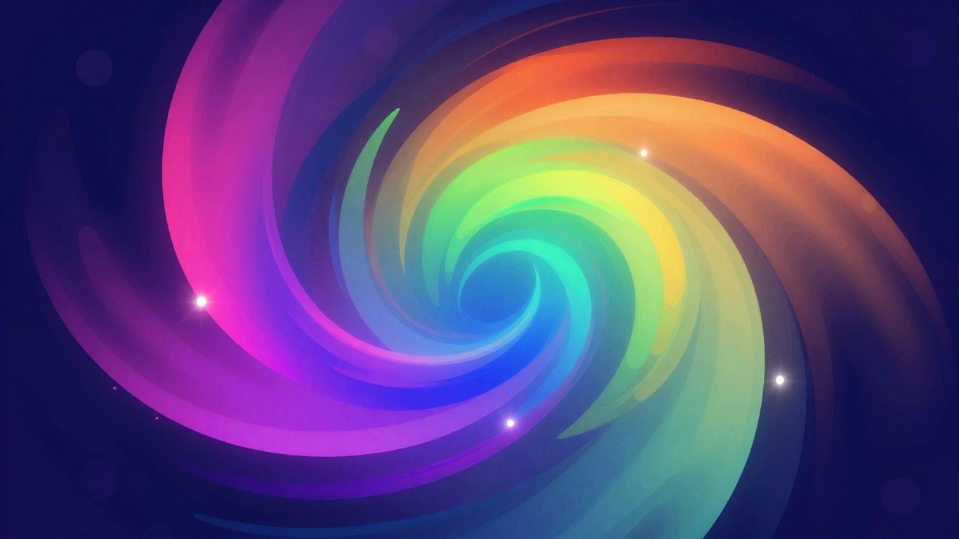 Abstract shapes and gradients suggesting innovation.