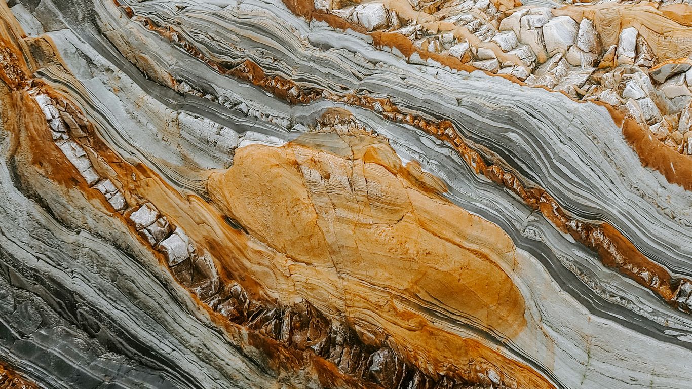 Natural stone slab with visible veining