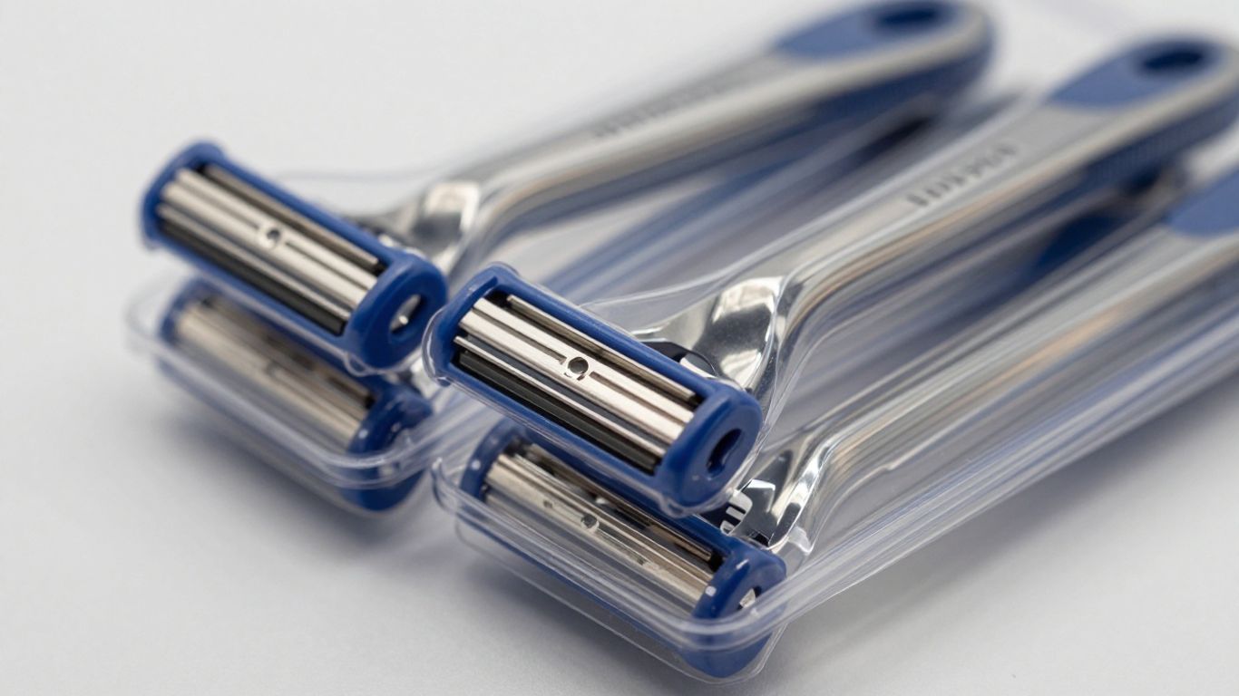 Bulk Dorco razor blades packaging