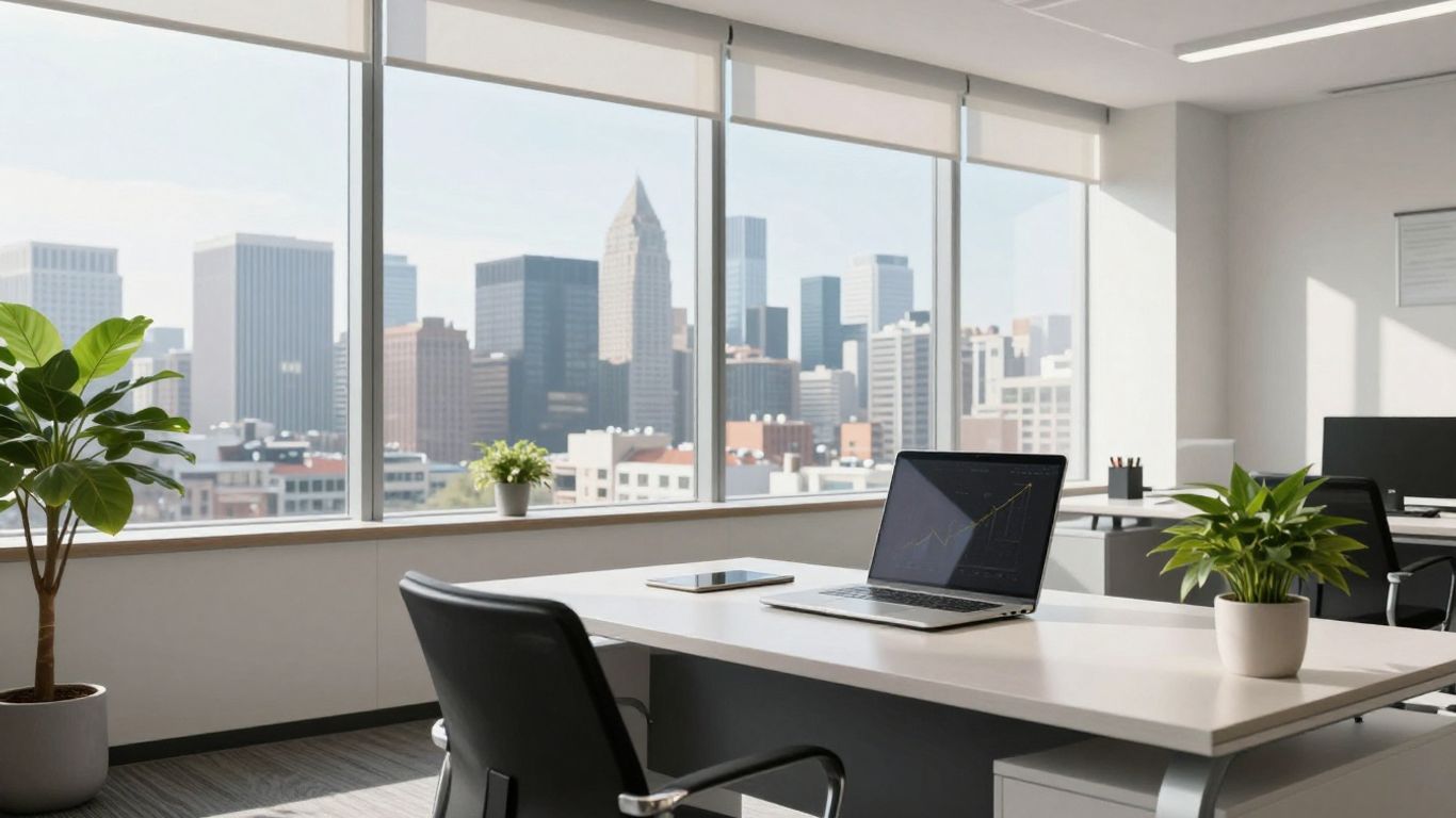 Charles Schwab office with city view