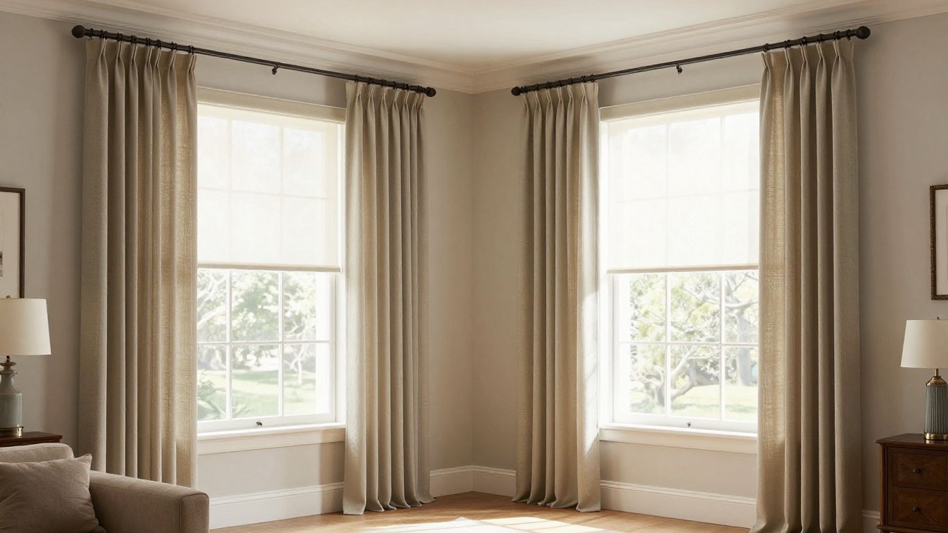Stylish roller shades installed in a modern home interior.