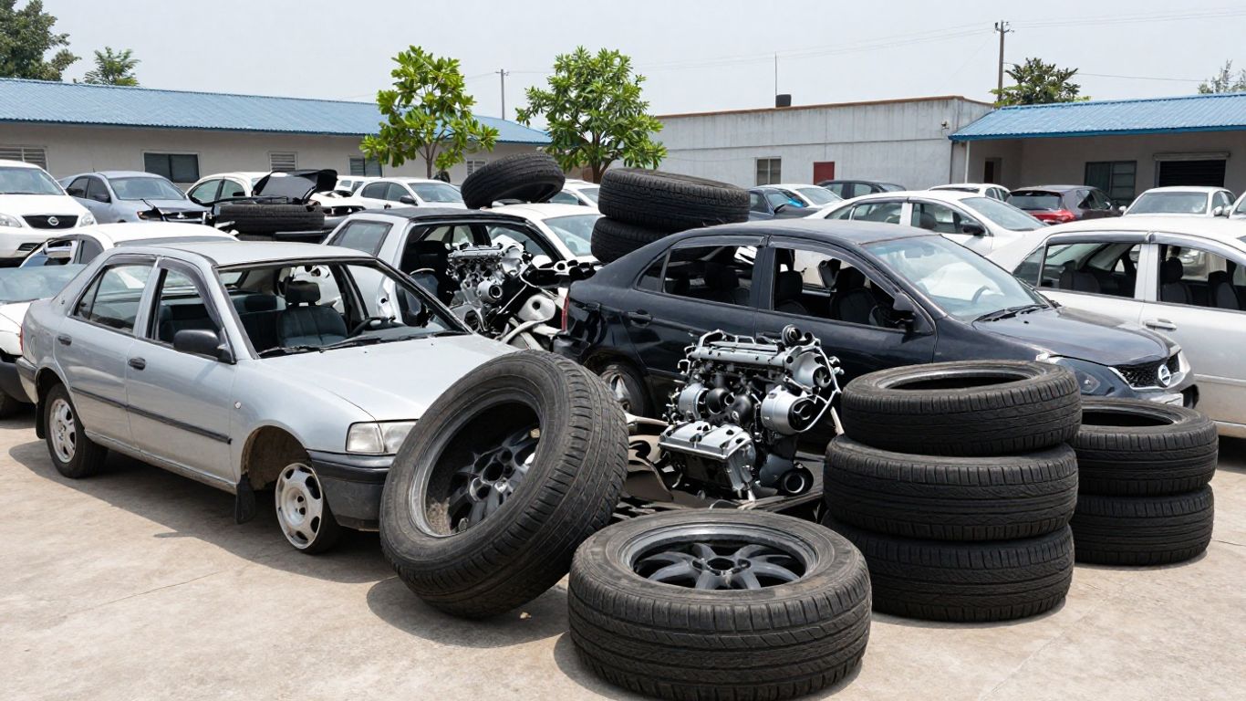 Nissan car parts at Capital Auto Recyclers in Canberra.