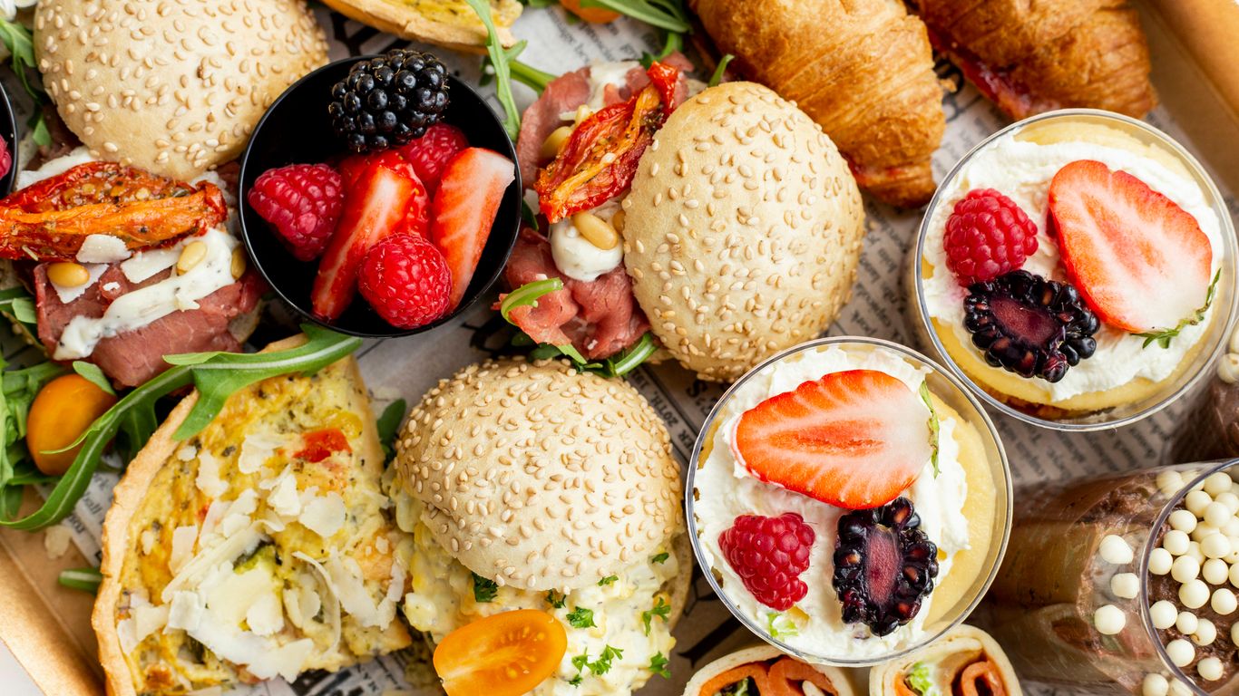 Diverse range of food prepared at local stalls