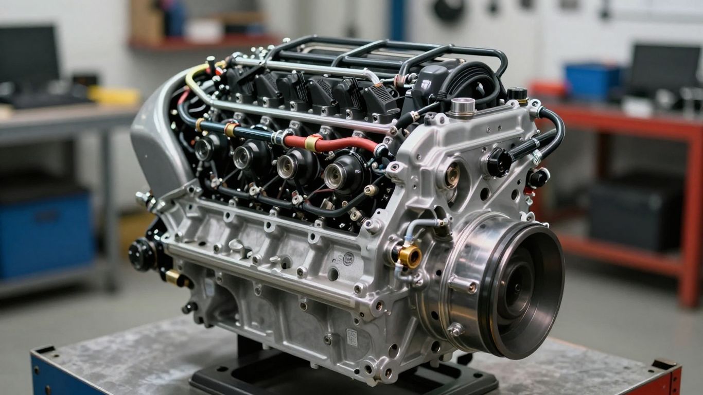 2017 Mini Cooper S engine in a workshop