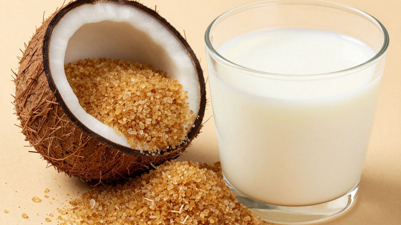 Coconut sugar with dairy and beverages