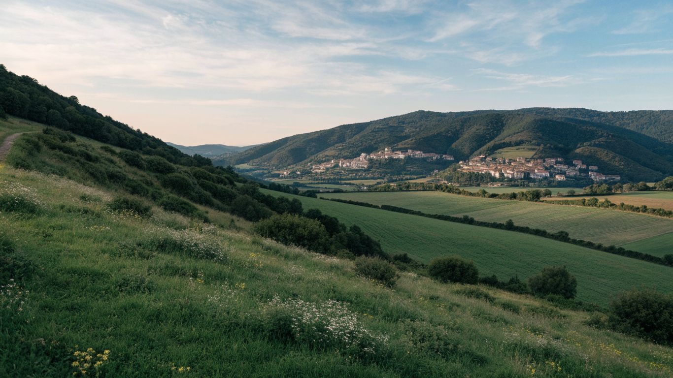 Loreto and Recanati across rolling Marche hills