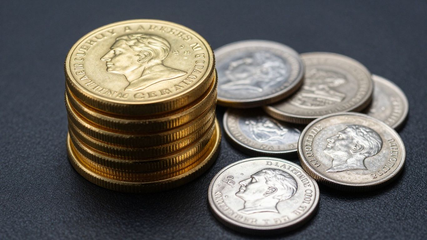 Gold, silver, and platinum metals stacked.