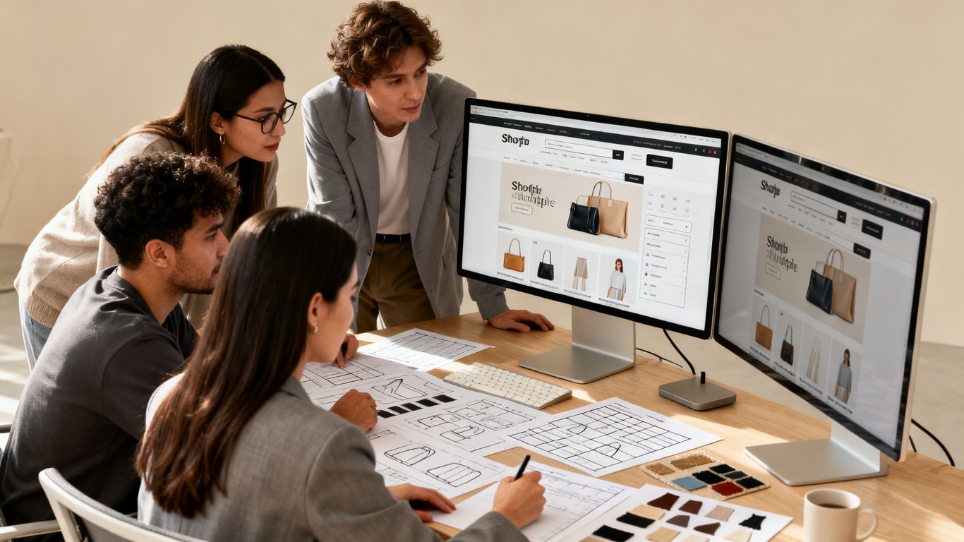 Technisch team bespreekt Shopify groeiplan