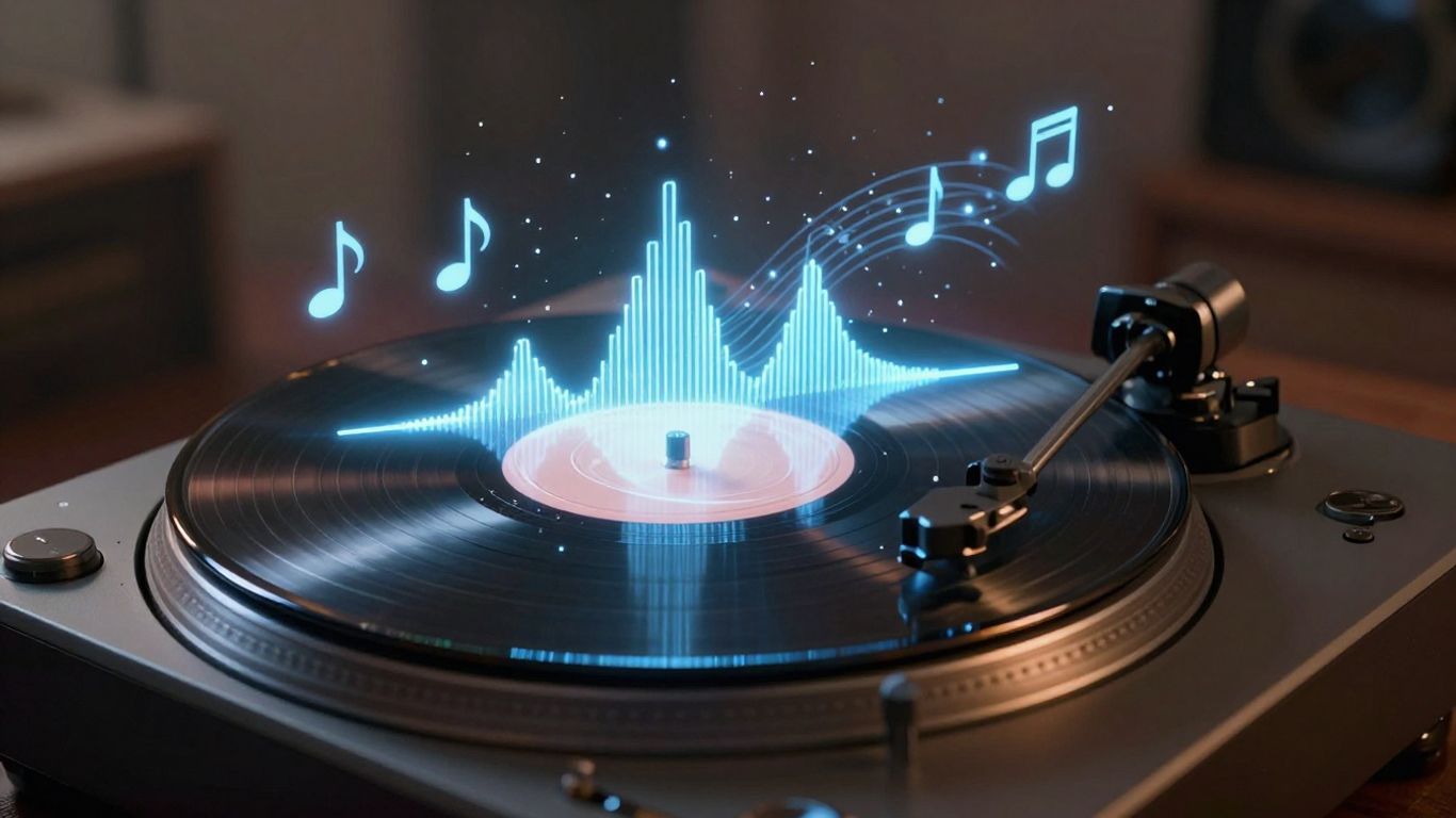 AI music generation and legal sale concept.