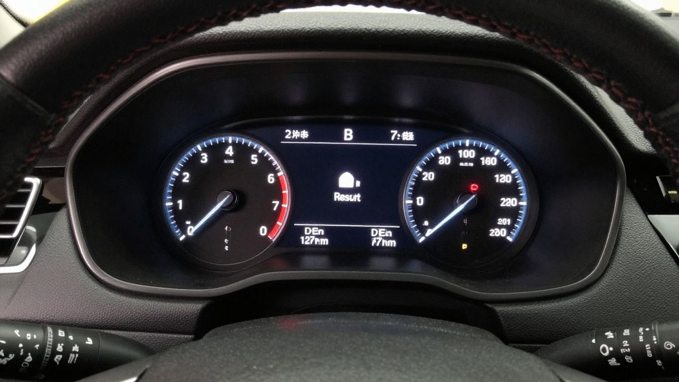 Instrument display showing a completed maintenance reset