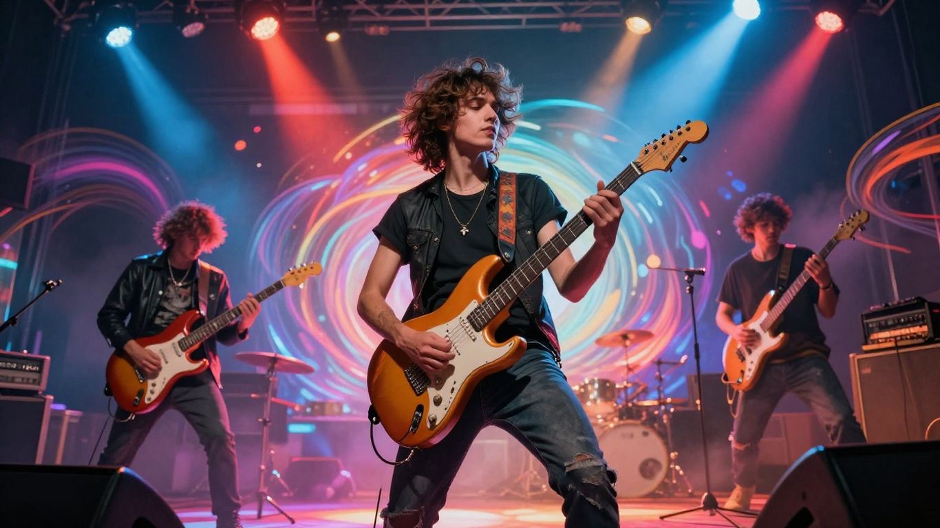 AI rock music video visuals