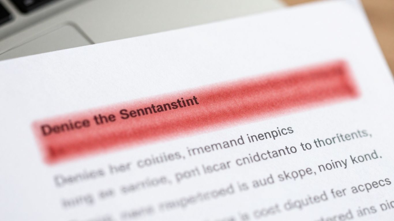 Blurred sensitive data on a digital document.