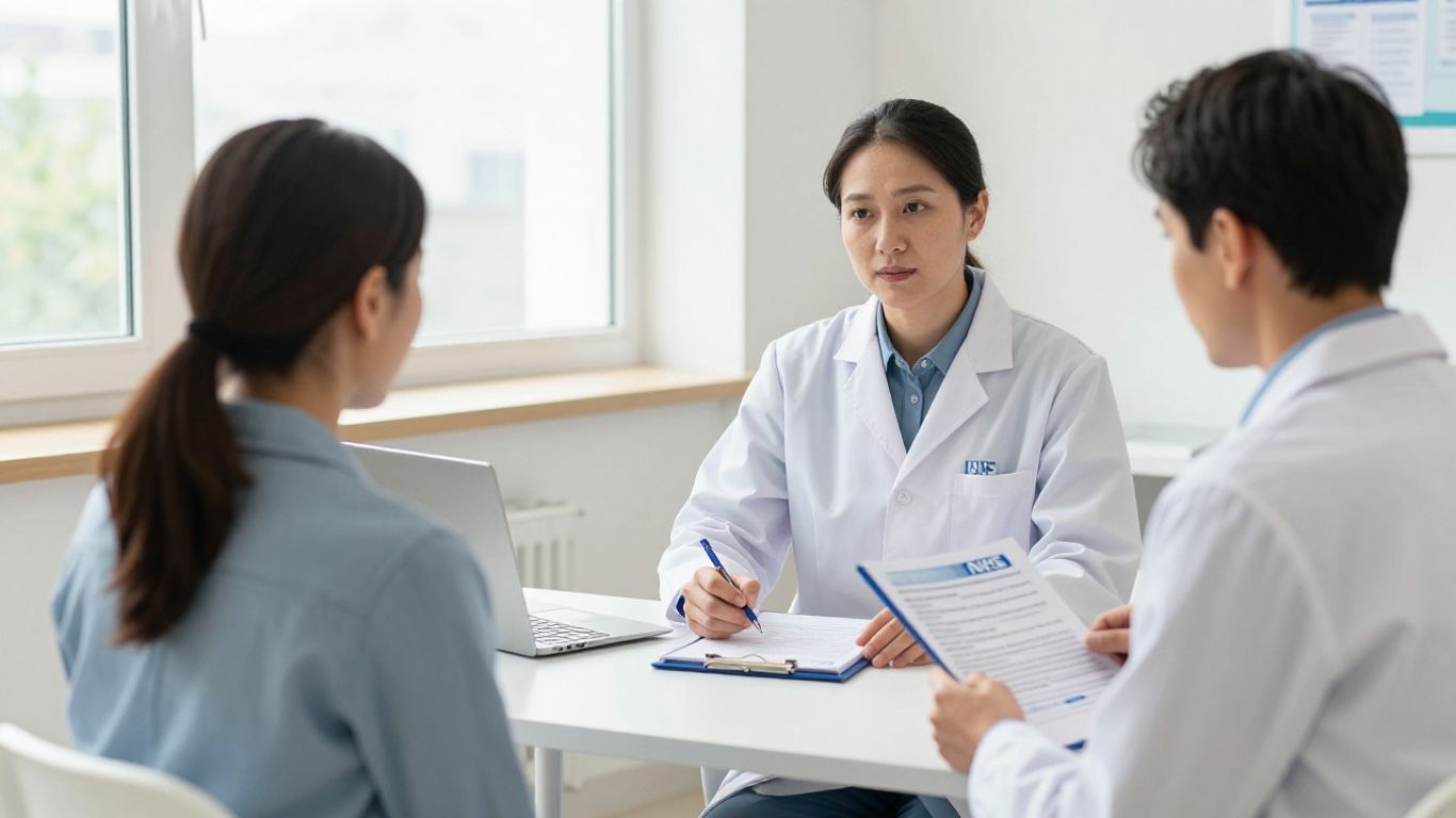 Clinician discussing weight health assessment