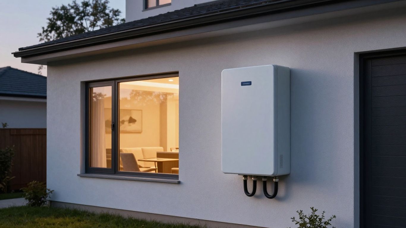 Home battery backup system powering a house without solar panels.
