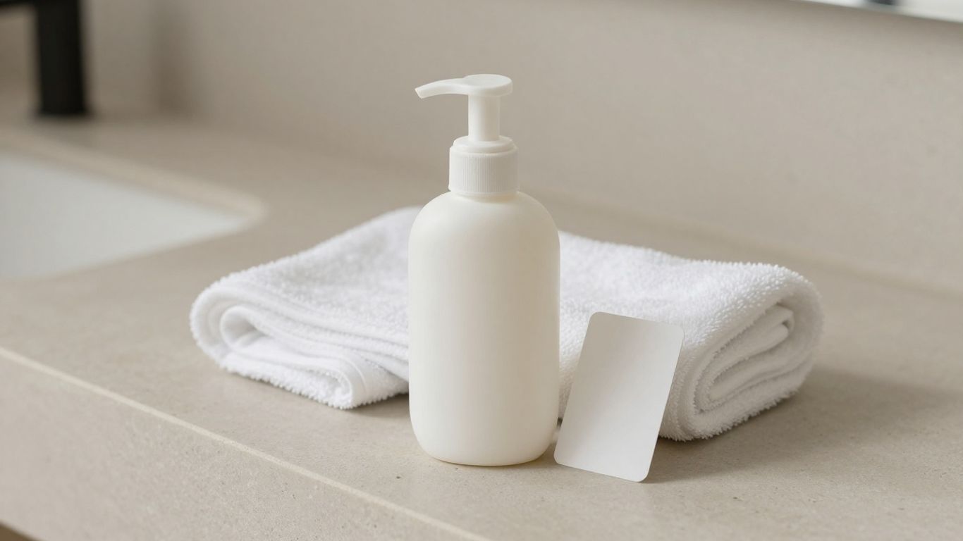 Bottle of silicone lubricant beside towel
