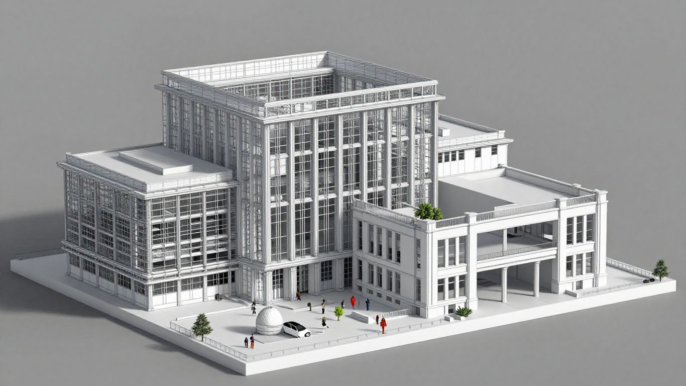 BIM model showing different levels of detail.