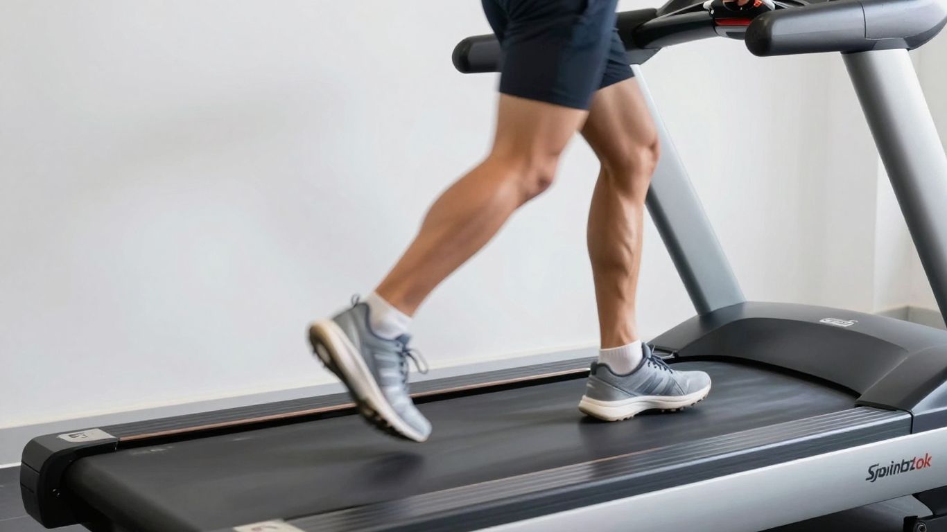 Sprintbok curved manual treadmill in action.
