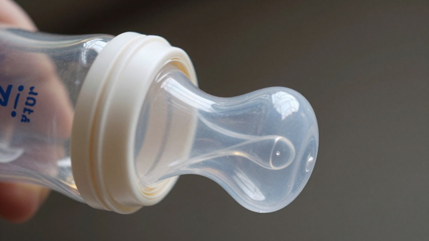 Biberón Suavinex con tetina fisiológica para bebés.