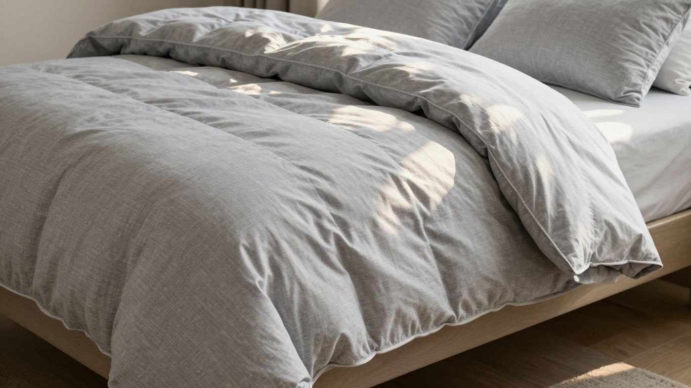 King duvet cover folded on a bed