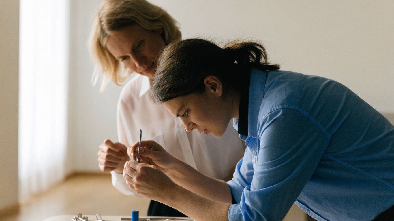 Praktische Übung in einer Schulungssituation