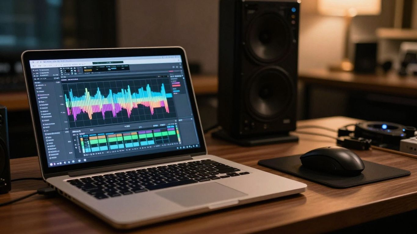 AI music generation workspace