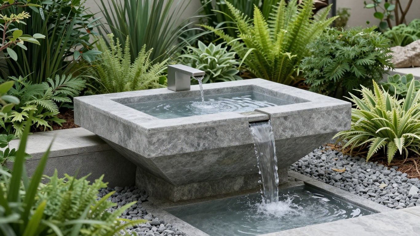 Sustainable landscape water feature design